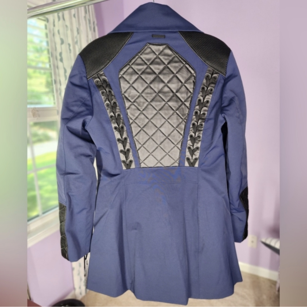 Blanc Noir Navy Quilted Traveler Zip Up Jacket
